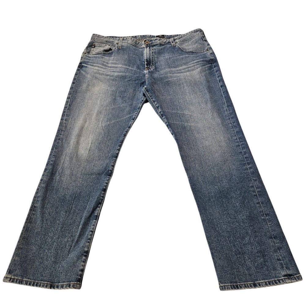 AG Jeans Mens 42x31 Everett Slim Straight Blue Medium Wash Denim Zip Fly Pockets